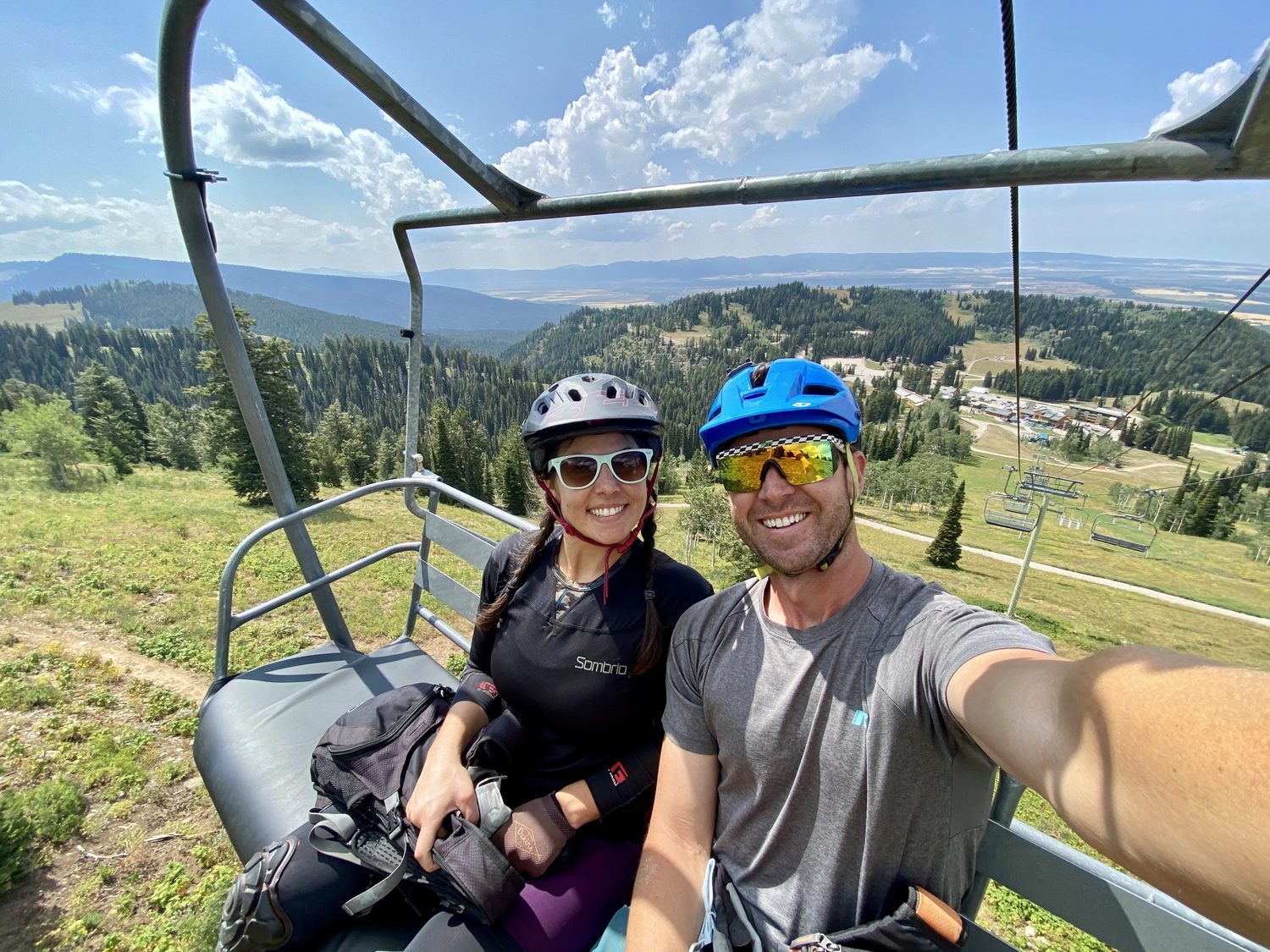 Riding the lift at Grand Targhee